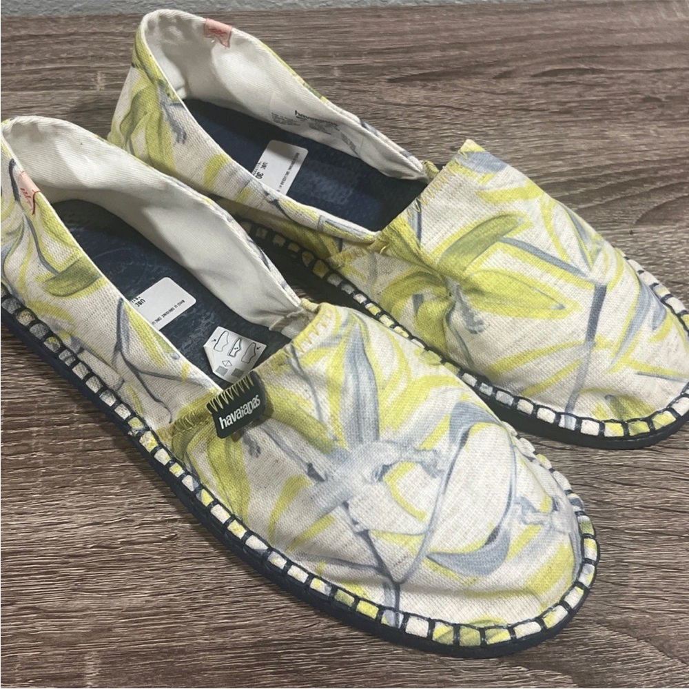 Havaianas Origine Orquidea Espadrilles Canvas Loafers Men’s 9 Women’s 8 New